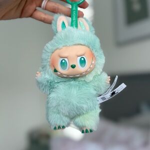 Authentic Christmas Green LABUBU Big Into Energy Plush Doll - SERENITY Monster